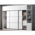 White 2 Open Sliding Door Modular Wardrobe Furniture